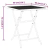 Tavolo da giardino 60x60x72 cm in lamiera stirata antracite Anteprima dell’immagine prodotto 8