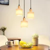 ZMH Pendelleuchte Holz Weiß Esstischlampe Vintage Produktbild-Vorschau 1