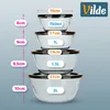 Vilde | Ciotole di vetro - Con coperchio - 4 pezzi - 750 ML Anteprima dell’immagine prodotto 5
