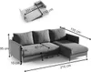Eckcsofa mit Schlaffunktion Bella goldgelb - Stoff Riviera Produktbild-Vorschau 3