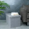 Intirilife Faltbare Sitzbank 78x38x38 cm in ALASKA GRAU - Produktbild-Vorschau 6