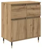 vidaXL Dressoir Artisan-Eik, 60 x 35 x 70 cm, samengesteld Productafbeelding-voorbeeld 2