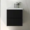 Waschtisch mit Unterschrank 50cm BOKAV Badmöbel Set Schwarz Produktbild-Vorschau 1