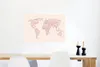 MuchoWow® Poster Weltkarte - Einfach - Rosa 60x40 cm - Produktbild-Vorschau 5