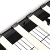 A close-up view of the wooden slats and black plastic holders of a bed frame. Náhled obrázku produktu