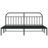 The Living Store Bettgestell mit Kopfteil Metall Schwarz Produktbild-Vorschau 5