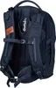 The back view of a navy blue backpack. Podgląd zdjęcia produktu