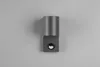 A modern gray wall lamp with a cylindrical top and a square base with a sensor. Produktbild-Vorschau