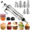 Dessert Spritzbeutel Set Edelstahl – Spritzgebäck Kit mit 6 Produktbild-Vorschau 1