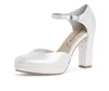 Tamaris Plateau Riemchen Pumps Gr. 40 Weiss-Perle Produktbild-Vorschau 1