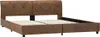 vidaXL Postelový rošt Brown Suede Look 160 x 200 cm Náhled obrázku produktu 3