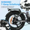 Vélo électrique pliable 20 pouces, 48 V, 18 Ah, fatbike, Voir les images du produit 16