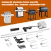 Jayseuw Set de brochettes en acier inoxydable 117 cm Pince Voir les images du produit 6