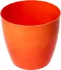 A close-up studio shot of an orange marble patterned plant pot. Podgląd zdjęcia produktu