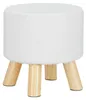 Relaxdays Hocker Kunstleder, gepolstert, 4 Holzbeine, Produktbild-Vorschau 10