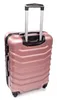 A rose gold suitcase shown from a rear-diagonal angle against a white background. Náhled obrázku produktu
