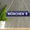 Blechschild Straßenschild 46x10cm München Wappen Dekoration Produktbild-Vorschau 2