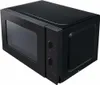 A black solo microwave oven is shown from a diagonal front-left perspective. Produktbild-Vorschau