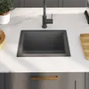 vidaXL Handgemachte Einbauspüle Schwarz Edelstahl Produktbild-Vorschau 3