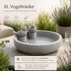XL Vogeltränke aus Magnesia Ø 34 cm, grau – Vogelbad mit 2 Produktbild-Vorschau 2