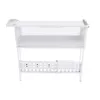 A white dish drying rack with two shelves and a small tray attached to the side. Podgląd zdjęcia produktu
