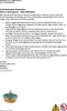 A document with safety instructions for a wicker basket, accompanied by an image of the basket. Produktbild-Vorschau