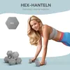 SPORTNOW Hanteln 2er Set Kurzhanteln 2x6kg Hantelset Produktbild-Vorschau 4