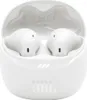 A white JBL Tune Flex 2 earbuds case with the earbuds inside. Voir les images du produit