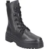 A black leather lace-up boot shown from the side against a white background. Produktbild-Vorschau