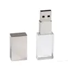 USB KRYSTAL stříbrný 3.0 32GB, kombinace sklo a kov, LED Náhled obrázku produktu 1