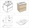 Waschtisch mit Unterschrank 50cm Alast Badmöbel Set Eiche Produktbild-Vorschau 6