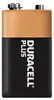 A close-up studio shot of a Duracell Plus Power 9V battery. Anteprima dell’immagine prodotto