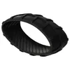 A black rubber wheel cover for a robotic lawnmower. Produktbild-Vorschau