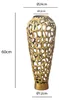 WOHNLING Bodenvase Aluminium 60cm Gold Design Blumenvase Produktbild-Vorschau 3