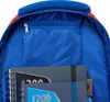 Inside of a backpack showing notebooks. Produktbild-Vorschau