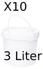 BenBow Eimer mit Deckel 3L x10 Weiß - lebensmittelecht, Produktbild-Vorschau 1