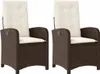 The Living Store Gartensessel mit Kissen 2 Stk. Verstellbar Produktbild-Vorschau 3