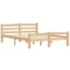 A plain wooden bed frame shown from a side-angle. Anteprima dell’immagine prodotto