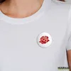 Huuraa Button Rose Blüte 59mm rund mit Sicherheitsnadel Produktbild-Vorschau 2