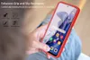 A person is holding a red phone case with a smartphone inside. Produktbild-Vorschau