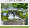 2er Set Schwimm-Nilpferde aus Keramik – Dekofiguren für Produktbild-Vorschau 4