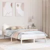 vidaXL Bettrahmen mit Kopfteil Weiß 120 x 200 cm Massives Produktbild-Vorschau 2
