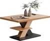 CASARIA® Tavolino Detroit 90x60x45cm da Divano 2 Ripiani in Anteprima dell’immagine prodotto 1