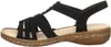 Rieker Morokko Damenschuhe Sandalen Flach Sandale Schwarz Produktbild-Vorschau 24