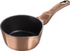 A rose gold saucepan with a black interior and a rose gold handle is shown against a white background. Podgląd zdjęcia produktu