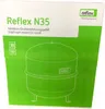 The image shows the packaging of a Reflex N35 diaphragm expansion vessel. Produktbild-Vorschau