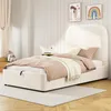 A bedroom scene featuring a bed with bedding and decorative items. Produktbild-Vorschau