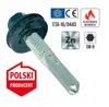 A close-up of a self-drilling screw with various certification and information icons in the background. Anteprima dell’immagine prodotto