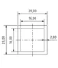 Riggatec Alu-Rohr Vierkant 20x20x2mm Länge 1,0 m Produktbild-Vorschau 2
