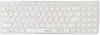 A white Rapoo E9100M wireless keyboard is shown from a top-down perspective on a white background. Produktbild-Vorschau